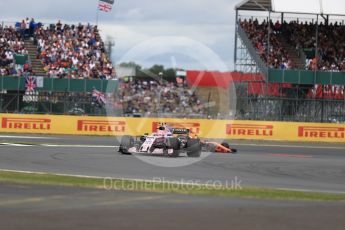 World © Octane Photographic Ltd. Formula 1 - British Grand Prix - Sunday - Race. Esteban Ocon - Sahara Force India VJM10. Silverstone, UK. Sunday 16th July 2017. Digital Ref: 1892LB1D4172