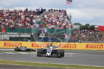 World © Octane Photographic Ltd. Formula 1 - British Grand Prix - Sunday - Race. Romain Grosjean - Haas F1 Team VF-17. Silverstone, UK. Sunday 16th July 2017. Digital Ref: 1892LB1D4188