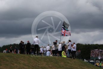 World © Octane Photographic Ltd. Formula 1 - British Grand Prix - Sunday - Race. Fan with silverstone flags. Silverstone, UK. Sunday 16th July 2017. Digital Ref: 1892LB2D0192