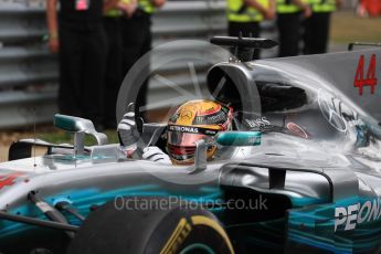 World © Octane Photographic Ltd. Formula 1 - British Grand Prix - Sunday - Race Podium. Lewis Hamilton - Mercedes AMG Petronas F1 W08 EQ Energy+. Silverstone, UK. Sunday 16th July 2017. Digital Ref: 1893LB1D4275