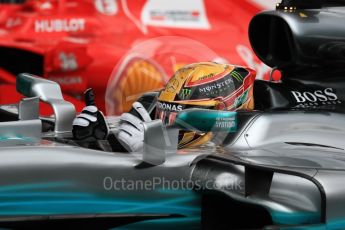 World © Octane Photographic Ltd. Formula 1 - British Grand Prix - Sunday - Race Podium. Lewis Hamilton - Mercedes AMG Petronas F1 W08 EQ Energy+. Silverstone, UK. Sunday 16th July 2017. Digital Ref: 1893LB1D4281