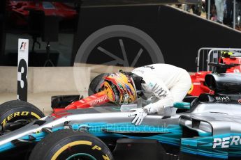 World © Octane Photographic Ltd. Formula 1 - British Grand Prix - Sunday - Race Podium. Lewis Hamilton - Mercedes AMG Petronas F1 W08 EQ Energy+. Silverstone, UK. Sunday 16th July 2017. Digital Ref: 1893LB1D4321