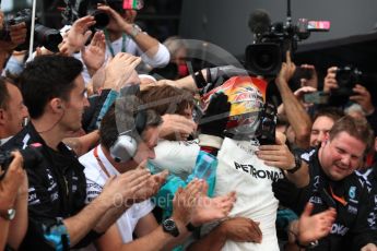 World © Octane Photographic Ltd. Formula 1 - British Grand Prix - Sunday - Race Podium. Lewis Hamilton - Mercedes AMG Petronas F1 W08 EQ Energy+. Silverstone, UK. Sunday 16th July 2017. Digital Ref: 1893LB1D4372