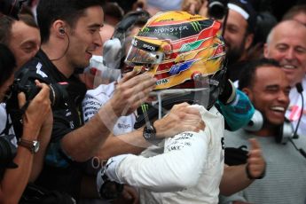 World © Octane Photographic Ltd. Formula 1 - British Grand Prix - Sunday - Race Podium. Lewis Hamilton - Mercedes AMG Petronas F1 W08 EQ Energy+. Silverstone, UK. Sunday 16th July 2017. Digital Ref: 1893LB1D4416