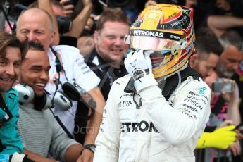 World © Octane Photographic Ltd. Formula 1 - British Grand Prix - Sunday - Race Podium. Lewis Hamilton - Mercedes AMG Petronas F1 W08 EQ Energy+. Silverstone, UK. Sunday 16th July 2017. Digital Ref: 1893LB1D4446