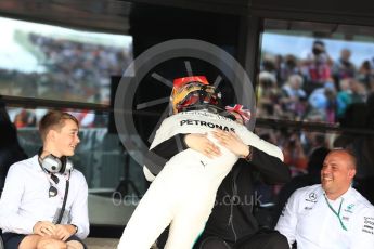 World © Octane Photographic Ltd. Formula 1 - British Grand Prix - Sunday - Race Podium. Lewis Hamilton - Mercedes AMG Petronas F1 W08 EQ Energy+. Silverstone, UK. Sunday 16th July 2017. Digital Ref: 1893LB1D4522