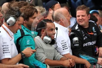 World © Octane Photographic Ltd. Formula 1 - British Grand Prix - Sunday - Race Podium. Lewis Hamiltons brother Nic Hamilton. Silverstone, UK. Sunday 16th July 2017. Digital Ref: 1893LB1D4579