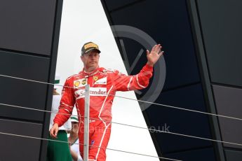 World © Octane Photographic Ltd. Formula 1 - British Grand Prix - Sunday - Race Podium. Kimi Raikkonen - Scuderia Ferrari SF70H. Silverstone, UK. Sunday 16th July 2017. Digital Ref: 1893LB1D4606