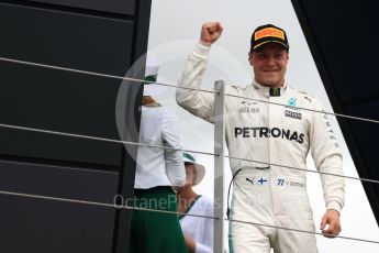 World © Octane Photographic Ltd. Formula 1 - British Grand Prix - Sunday - Race Podium. Valtteri Bottas - Mercedes AMG Petronas F1 W08 EQ Energy+. Silverstone, UK. Sunday 16th July 2017. Digital Ref: 1893LB1D4619