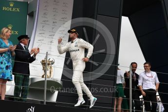 World © Octane Photographic Ltd. Formula 1 - British Grand Prix - Sunday - Race Podium. Lewis Hamilton - Mercedes AMG Petronas F1 W08 EQ Energy+. Silverstone, UK. Sunday 16th July 2017. Digital Ref: 1893LB1D4660