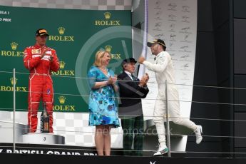 World © Octane Photographic Ltd. Formula 1 - British Grand Prix - Sunday - Race Podium. Lewis Hamilton - Mercedes AMG Petronas F1 W08 EQ Energy+. Silverstone, UK. Sunday 16th July 2017. Digital Ref: 1893LB1D4665