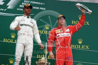 World © Octane Photographic Ltd. Formula 1 - British Grand Prix - Sunday - Race Podium. Kimi Raikkonen - Scuderia Ferrari SF70H. Silverstone, UK. Sunday 16th July 2017. Digital Ref: 1893LB1D4927