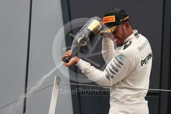 World © Octane Photographic Ltd. Formula 1 - British Grand Prix - Sunday - Race Podium. Lewis Hamilton - Mercedes AMG Petronas F1 W08 EQ Energy+. Silverstone, UK. Sunday 16th July 2017. Digital Ref: 1893LB1D5071
