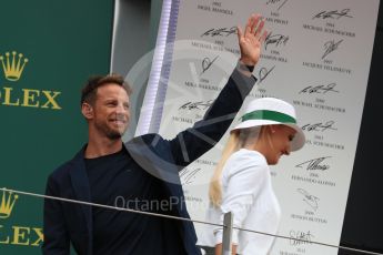 World © Octane Photographic Ltd. Formula 1 - British Grand Prix - Sunday - Race Podium. Jenson Button. Silverstone, UK. Sunday 16th July 2017. Digital Ref: 1893LB1D5184