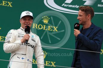 World © Octane Photographic Ltd. Formula 1 - British Grand Prix - Sunday - Race Podium. Lewis Hamilton - Mercedes AMG Petronas F1 W08 EQ Energy+ and Jenson Button. Silverstone, UK. Sunday 16th July 2017. Digital Ref: 1893LB1D5252