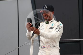 World © Octane Photographic Ltd. Formula 1 - British Grand Prix - Sunday - Race Podium. Lewis Hamilton - Mercedes AMG Petronas F1 W08 EQ Energy+. Silverstone, UK. Sunday 16th July 2017. Digital Ref: 1893LB1D5325