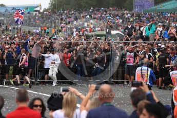 World © Octane Photographic Ltd. Formula 1 - British Grand Prix - Sunday - Race Podium. Lewis Hamilton - Mercedes AMG Petronas F1 W08 EQ Energy+. Silverstone, UK. Sunday 16th July 2017. Digital Ref: 1893LB1D5576