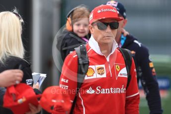 World © Octane Photographic Ltd. Formula 1 - British Grand Prix - Friday - Paddock. Kimi Raikkonen - Scuderia Ferrari SF70H. Silverstone, UK. Saturday 15th July 2017. Digital Ref: 1881LB1D0249