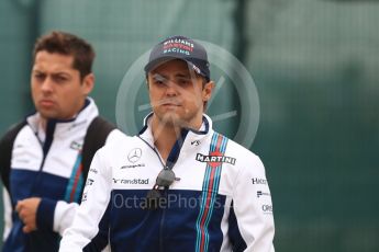 World © Octane Photographic Ltd. Formula 1 - British Grand Prix - Friday - Paddock. Felipe Massa - Williams Martini Racing FW40. Silverstone, UK. Saturday 15th July 2017. Digital Ref: 1881LB1D0291