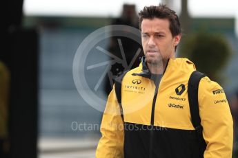 World © Octane Photographic Ltd. Formula 1 - British Grand Prix - Friday - Paddock. Jolyon Palmer - Renault Sport F1 Team R.S.17. Silverstone, UK. Saturday 15th July 2017. Digital Ref: 1881LB1D0297