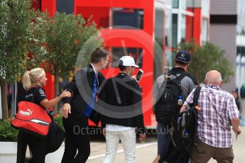 World © Octane Photographic Ltd. Formula 1 - British Grand Prix - Friday - Paddock. Lewis Hamilton - Mercedes AMG Petronas F1 W08 EQ Energy+. Silverstone, UK. Saturday 15th July 2017. Digital Ref: 1881LB2D8155