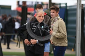 World © Octane Photographic Ltd. Formula 1 - British Grand Prix - Friday - Paddock. Valtteri Bottas - Mercedes AMG Petronas F1 W08 EQ Energy+. Silverstone, UK. Saturday 15th July 2017. Digital Ref: 1881LB2D8201