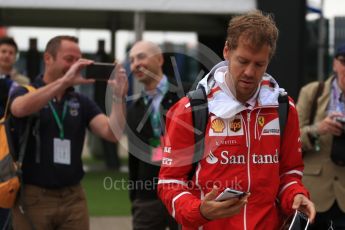 World © Octane Photographic Ltd. Formula 1 - British Grand Prix - Friday - Paddock. Sebastian Vettel - Scuderia Ferrari SF70H. Silverstone, UK. Saturday 15th July 2017. Digital Ref: 1881LB2D8221