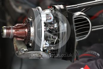 World © Octane Photographic Ltd. Formula 1 - British Grand Prix - Thursday - Pit Lane. Haas F1 Team VF-17. Silverstone, UK. Thursday 13th July 2017. Digital Ref: 1880LB1D6572