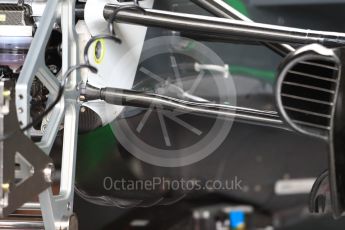 World © Octane Photographic Ltd. Formula 1 - British Grand Prix - Thursday - Pit Lane. Haas F1 Team VF-17. Silverstone, UK. Thursday 13th July 2017. Digital Ref: 1880LB1D6587