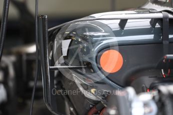 World © Octane Photographic Ltd. Formula 1 - British Grand Prix - Thursday - Pit Lane. Haas F1 Team VF-17. Silverstone, UK. Thursday 13th July 2017. Digital Ref: 1880LB1D6599
