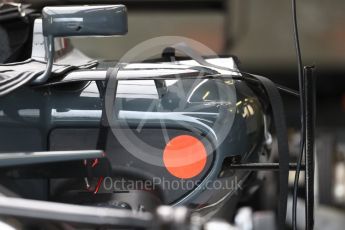 World © Octane Photographic Ltd. Formula 1 - British Grand Prix - Thursday - Pit Lane. Haas F1 Team VF-17. Silverstone, UK. Thursday 13th July 2017. Digital Ref: 1880LB1D6613