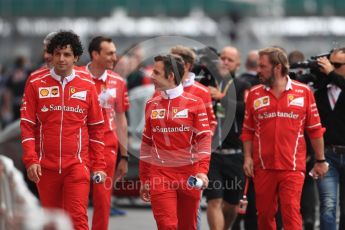 World © Octane Photographic Ltd. Formula 1 - British Grand Prix - Thursday - Pit Lane. Sebastian Vettel - Scuderia Ferrari SF70H. Silverstone, UK. Thursday 13th July 2017. Digital Ref: 1880LB1D6685