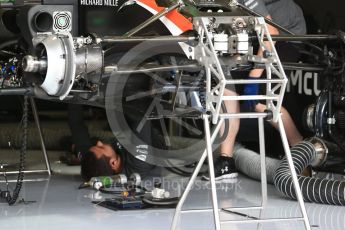 World © Octane Photographic Ltd. Formula 1 - British Grand Prix - Thursday - Pit Lane. McLaren Honda MCL32. Silverstone, UK. Thursday 13th July 2017. Digital Ref: 1880LB2D6996