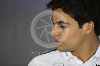 World © Octane Photographic Ltd. Formula 1 - British Grand Prix - Thursday - FIA Driver Press Conference. Lance Stroll - Williams Martini Racing. Silverstone, UK. Thursday 13th July 2017. Digital Ref: 1877LB1D6950