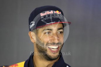 World © Octane Photographic Ltd. Formula 1 - British Grand Prix - Thursday - FIA Driver Press Conference. Daniel Ricciardo - Red Bull Racing. Silverstone, UK. Thursday 13th July 2017. Digital Ref: 1877LB1D7282