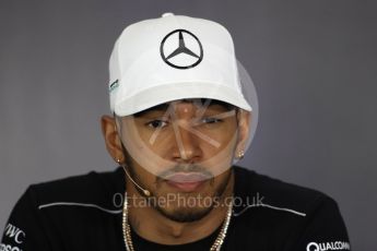 World © Octane Photographic Ltd. Formula 1 - British Grand Prix - Thursday - FIA Driver Press Conference. Lewis Hamilton - Mercedes AMG Petronas F1 Team. Silverstone, UK. Thursday 13th July 2017. Digital Ref: 1877LB1D7336