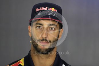 World © Octane Photographic Ltd. Formula 1 - British Grand Prix - Thursday - FIA Driver Press Conference. Daniel Ricciardo - Red Bull Racing. Silverstone, UK. Thursday 13th July 2017. Digital Ref: 1877LB1D7348