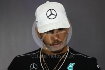 World © Octane Photographic Ltd. Formula 1 - British Grand Prix - Thursday - FIA Driver Press Conference. Lewis Hamilton - Mercedes AMG Petronas F1 Team. Silverstone, UK. Thursday 13th July 2017. Digital Ref: 1877LB1D7383