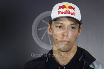 World © Octane Photographic Ltd. Formula 1 - British Grand Prix - Thursday - FIA Driver Press Conference. Daniil Kvyat - Scuderia Toro Rosso. Silverstone, UK. Thursday 13th July 2017. Digital Ref: 1877LB1D7399