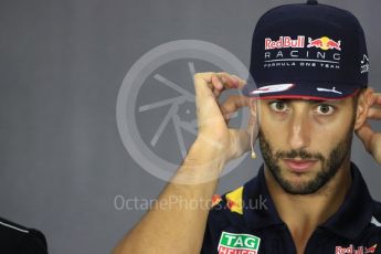 World © Octane Photographic Ltd. Formula 1 - British Grand Prix - Thursday - FIA Driver Press Conference. Daniel Ricciardo - Red Bull Racing. Silverstone, UK. Thursday 13th July 2017. Digital Ref: 1877LB1D7416
