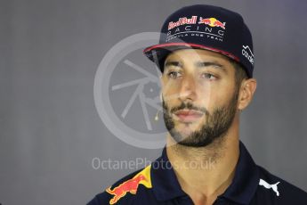 World © Octane Photographic Ltd. Formula 1 - British Grand Prix - Thursday - FIA Driver Press Conference. Daniel Ricciardo - Red Bull Racing. Silverstone, UK. Thursday 13th July 2017. Digital Ref: 1877LB1D7427