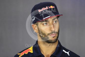 World © Octane Photographic Ltd. Formula 1 - British Grand Prix - Thursday - FIA Driver Press Conference. Daniel Ricciardo - Red Bull Racing. Silverstone, UK. Thursday 13th July 2017. Digital Ref: 1877LB1D7500