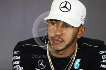 World © Octane Photographic Ltd. Formula 1 - British Grand Prix - Thursday - FIA Driver Press Conference. Lewis Hamilton - Mercedes AMG Petronas F1 Team. Silverstone, UK. Thursday 13th July 2017. Digital Ref: 1877LB1D7554