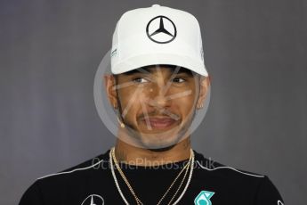 World © Octane Photographic Ltd. Formula 1 - British Grand Prix - Thursday - FIA Driver Press Conference. Lewis Hamilton - Mercedes AMG Petronas F1 Team. Silverstone, UK. Thursday 13th July 2017. Digital Ref: