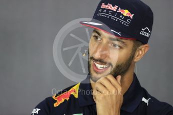 World © Octane Photographic Ltd. Formula 1 - British Grand Prix - Thursday - FIA Driver Press Conference. Daniel Ricciardo - Red Bull Racing. Silverstone, UK. Thursday 13th July 2017. Digital Ref: 1877LB1D7598
