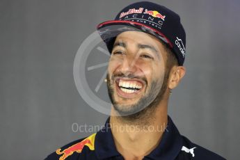 World © Octane Photographic Ltd. Formula 1 - British Grand Prix - Thursday - FIA Driver Press Conference. Daniel Ricciardo - Red Bull Racing. Silverstone, UK. Thursday 13th July 2017. Digital Ref: 1877LB1D7658
