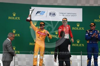 World © Octane Photographic Ltd. FIA Formula 2 (F2) - Race 1. Charles Leclerc (1st) - Prema Racing and Norman Nato (2nd) – Pertamina Arden. British Grand Prix, Silverstone, UK. Saturday 15th July 2017. Digital Ref: 1887LB1D2399