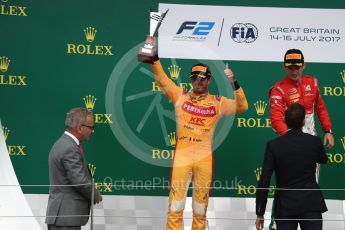 World © Octane Photographic Ltd. FIA Formula 2 (F2) - Race 1. Charles Leclerc (1st) - Prema Racing and Norman Nato (2nd) – Pertamina Arden. British Grand Prix, Silverstone, UK. Saturday 15th July 2017. Digital Ref: 1887LB1D2404