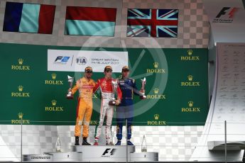 World © Octane Photographic Ltd. FIA Formula 2 (F2) - Race 1. Charles Leclerc (1st) - Prema Racing, Norman Nato (2nd) – Pertamina Arden and Oliver Rowland (3rd) – DAMS. British Grand Prix, Silverstone, UK. Saturday 15th July 2017. Digital Ref: 1887LB1D2499