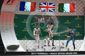 World © Octane Photographic Ltd. GP3 - Race 1. George Russell (1st) and Anthoine Hubert (2nd) - ART Grand Prix and Allessio Lorando (3rd) – Jenzer Motorsport. British Grand Prix - Silverstone, UK. Saturday 15th July 2017. Digital Ref: 1879LB1D2730